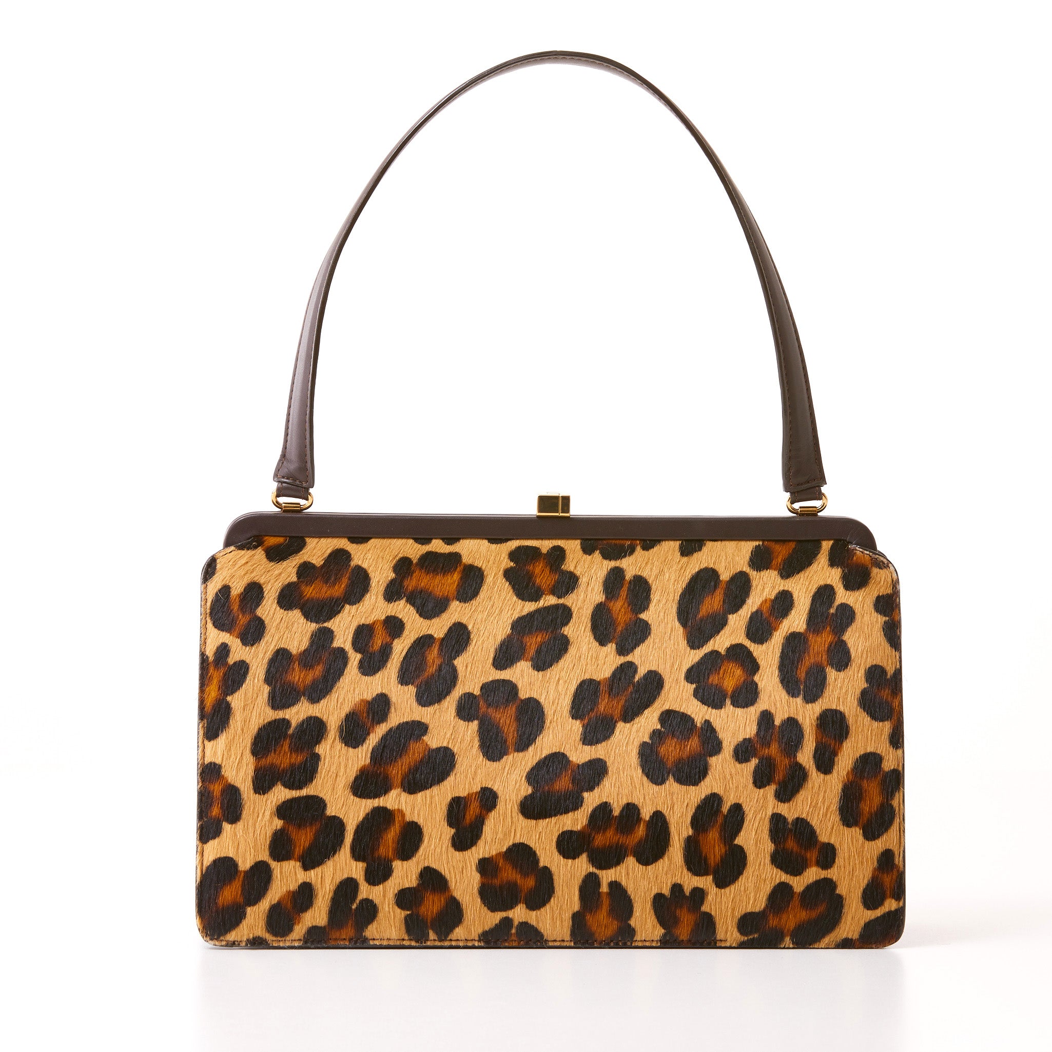【WONDER WONDER】Temer leather leopard big shoulder bag Temer Leather Leopard Strap Big Shoulder Bag - WONDER WONDER
