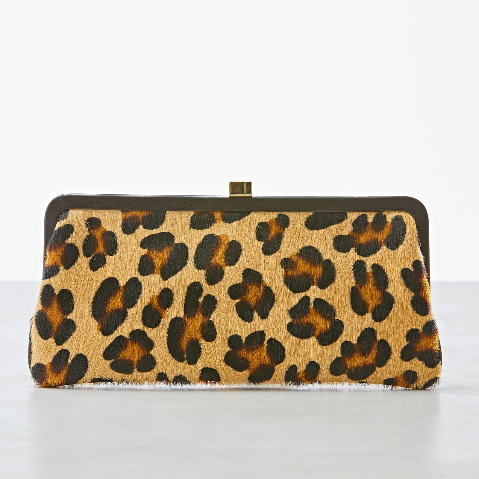182 Framed Clutch - Leopard Print – Lambertson Truex 182 Framed Clutch - Leopard Print – Lambertson Truex
