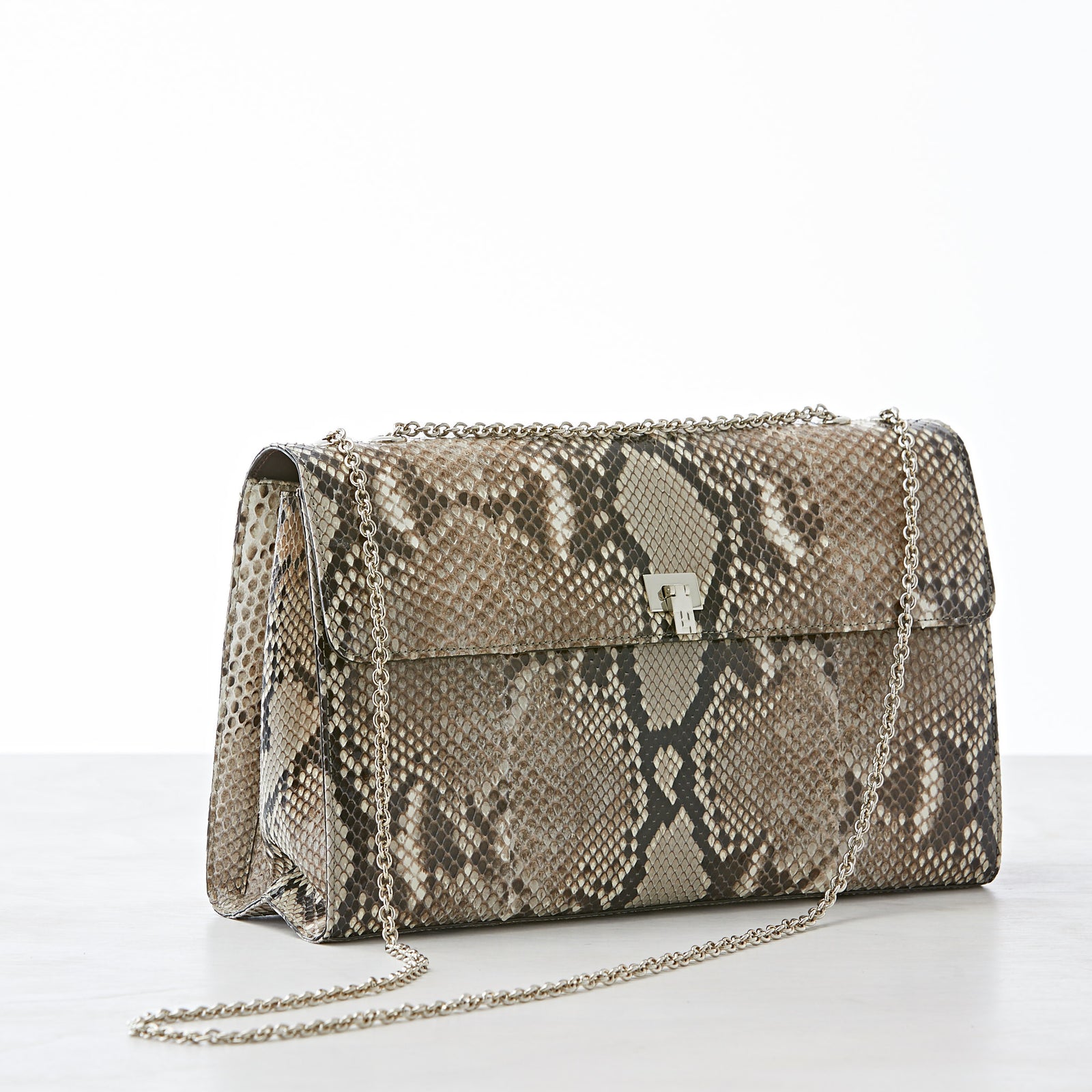 Grand Shoulder Bag - Natural Python – Lambertson Truex