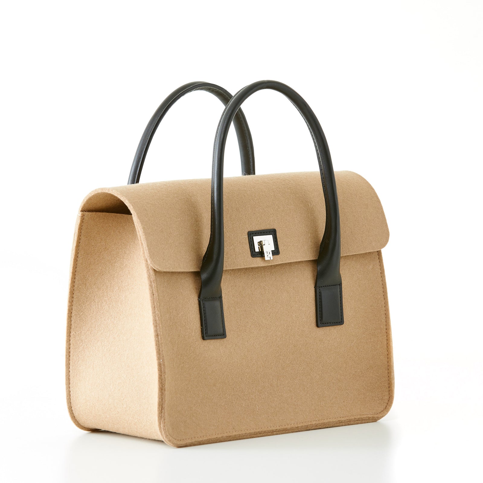 Boxcar Top Handle - Large - Camel Felt – Lambertson Truex