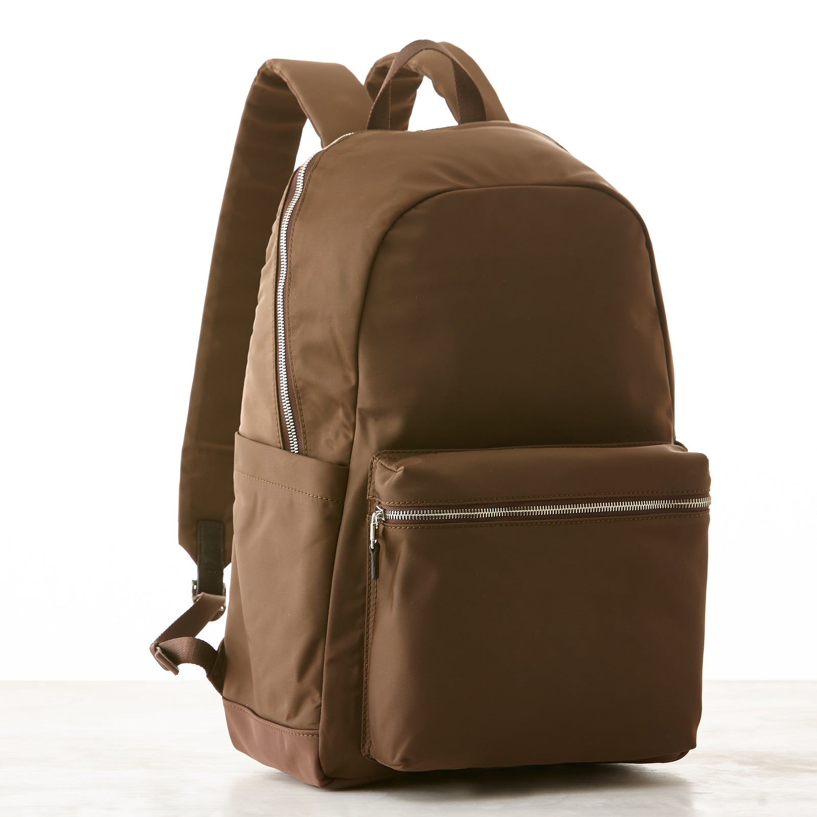 Perry Slim Backpack - Brown Nylon – Lambertson Truex