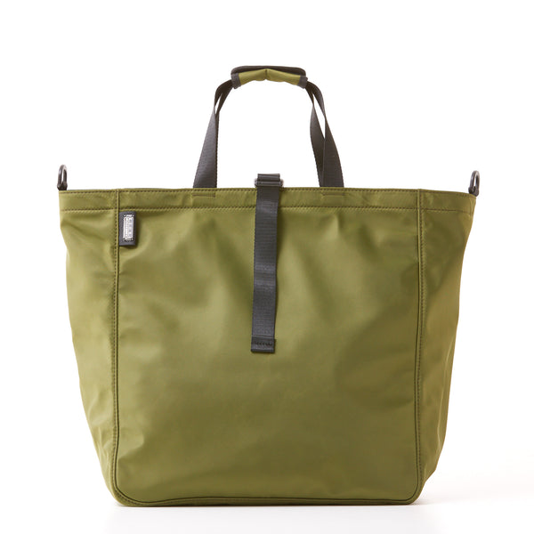 This is a(n) Base Tote L Olive【未使用】 Universo Vegan Tote Bag Olive Green Sans Beast